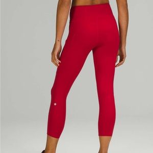 Lululemon | Fast and Free High-Rise Tight 23”| W6 | Dark Red